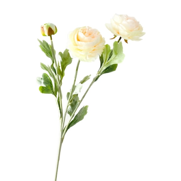 ZZAIXHL Artificial Ranunculus Single Stem Faux Flower, Fade Realistic Fake Blooms for Home, Wedding, Indoor and Outdoor Decor
