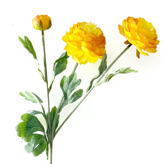 ZZAIXHL Artificial Ranunculus Single Stem Faux Flower, Fade Realistic Fake Blooms for Home, Wedding, Indoor and Outdoor Decor