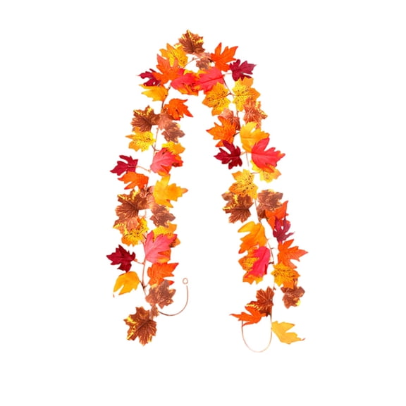 ZZAIXHL Fall Maple Leaves Garland, Party Joy 5.6Ft Artificial Maple Leaf Autumn Garland Hanging Fall Vines Table Decorations Front Door Fall Decor Thanksgiving Decorations Decor Outside Indoor