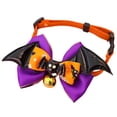 thumbnail image 1 of ZZAIXHL Halloween Pet Collar for Dogs Cat Collar with Orange Pumpkin Bow Bell Adjustable 13.39-20.05in Quick Release Breakaway Adjustable Buckle Cute Soft Collar for Small Medium Pets, 1 of 6