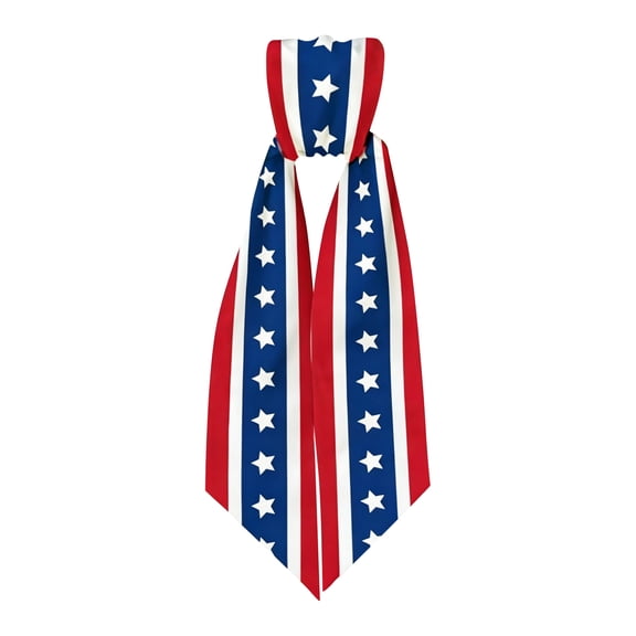 ZZAIXHL Patriotic Wreath Sash for Front Door, Red White Stripe Wreath Scarf DIY Memorial Day Star Satin Sash Garland Ribbon for 4th of July Home Yard Doorway Wall Window Decor