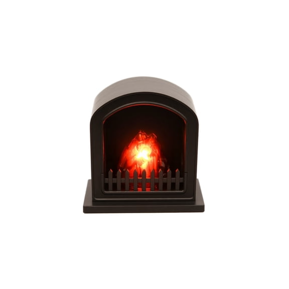 ZZAIXHL Simulated LED Fireplace Lantern 2.6in Battery Powered Flameless Light with Simulation Flame Table Decorative Lamp Mini Fireplace Ornament