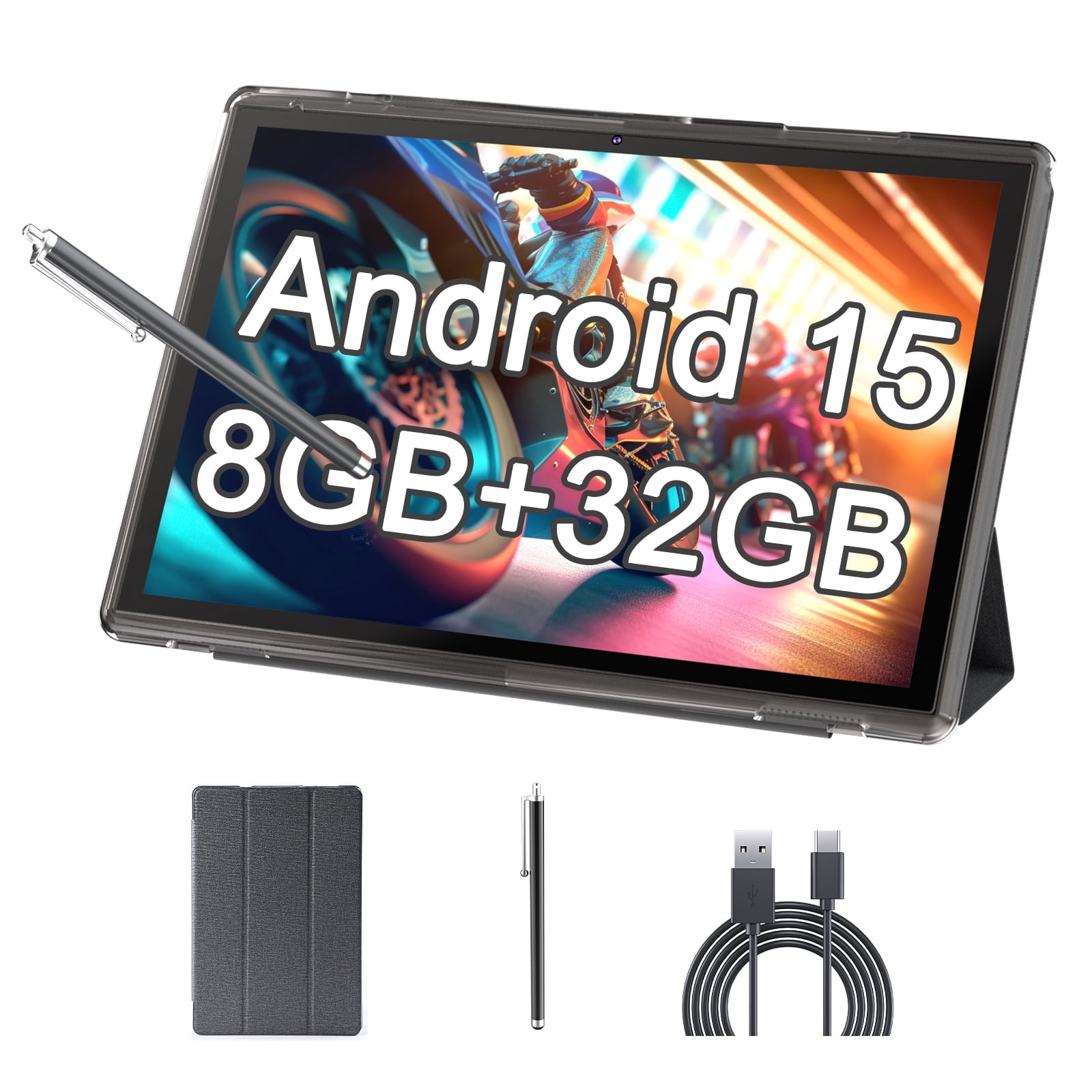 10-inch 2-in-1 Android 11 Tablet PC, 128GB+6GB, Quad-Core, 5G