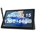 thumbnail image 1 of 2 In 1 Android table 10 Inch With TabletS protective Case and Stylus Pen android 15 Tablet 5G WiFi-6 1280*800 full HD IPS display 6000mah 64GB ROM+12GB RAM (4+8 Virtual), 1024GB Expansion (Black), 1 of 7