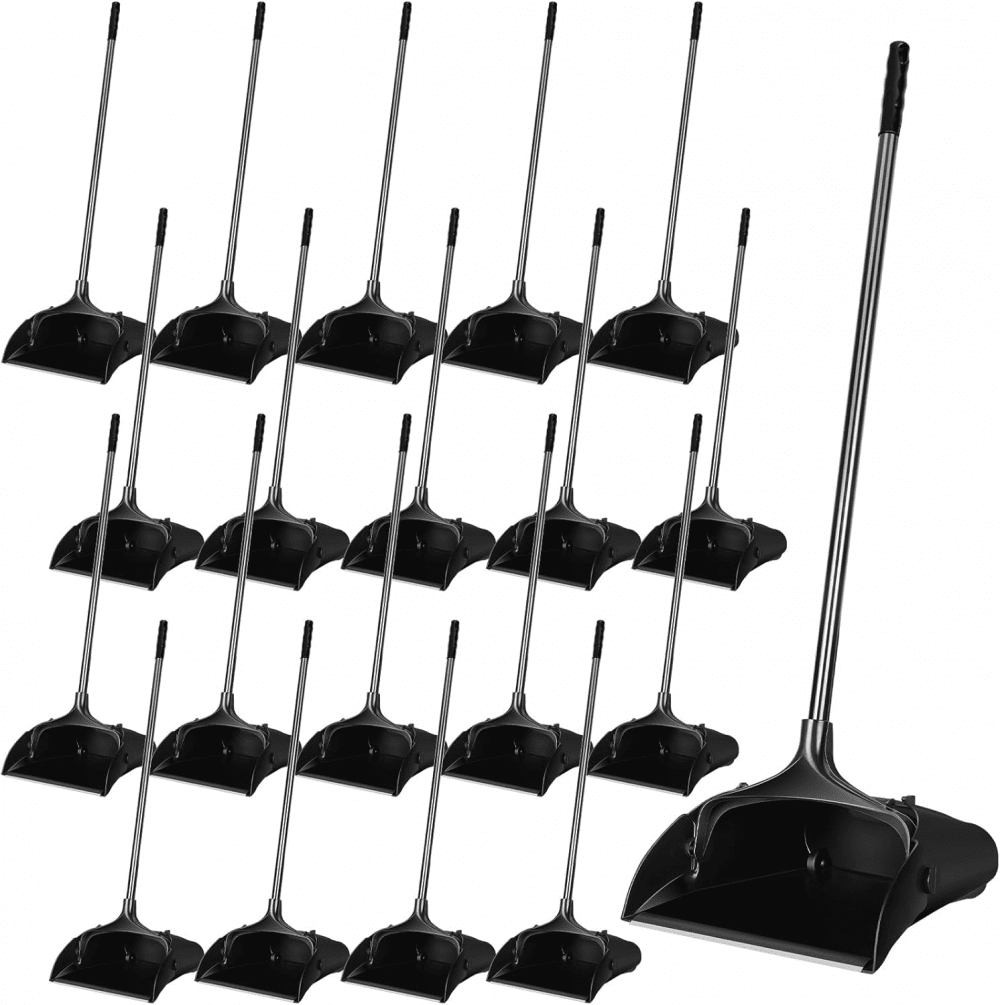 ZZCCC 12 Pcs Commercial Lobby Dustpan Bulk Upright Lobby Dust Pan