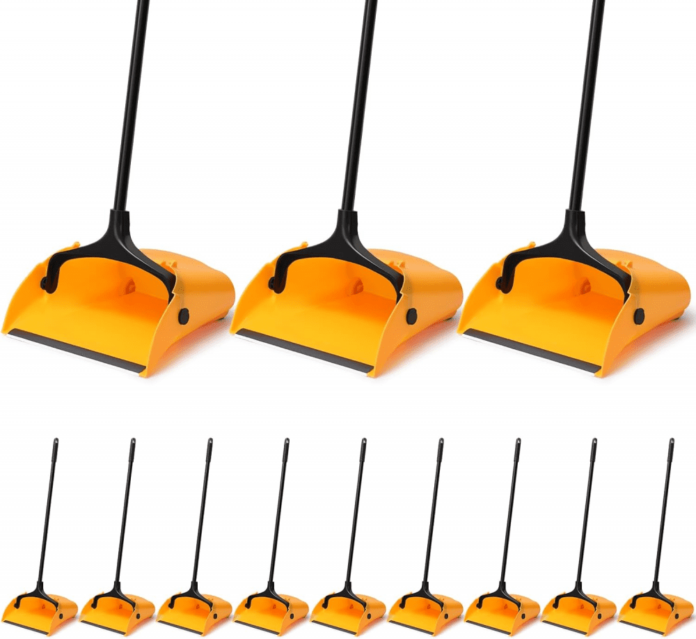 ZZCCC 12 Pcs Commercial Lobby Dustpan Bulk Upright Lobby Dust Pan