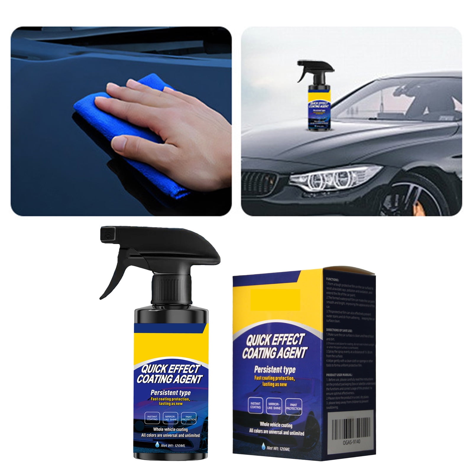ZZERHUOO 120ml Advanced Car Quick Acting Coating Agent Spray 2025 High ...