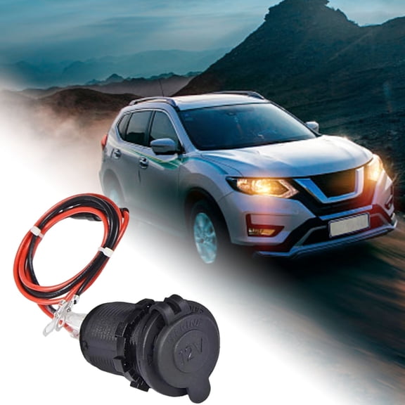 ZZERHUOO 12V Socket And Plug Socket For Truck Motobike Boats Marine ATV With & 60cm Car Switches 12v Rv Light Switches 12v Interior Switchback Turn Signals Switchback Turn Signals 7443 Built in Load