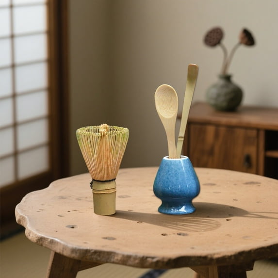 ZZERHUOO 2 in 1 Mini Mixer Kitchen Timer Workout Mixer Japanese Matcha Whisk Chasen For Traditional Whisking