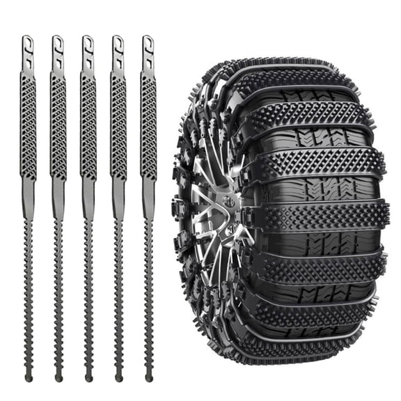 ZZERHUOO 2025 Reusable Chains Universal Adjustable Zip Tie Tire Chains For SUV Pickup Truck Emergency Portable & Mud Chains Zip Tie Tire Chains For Winter