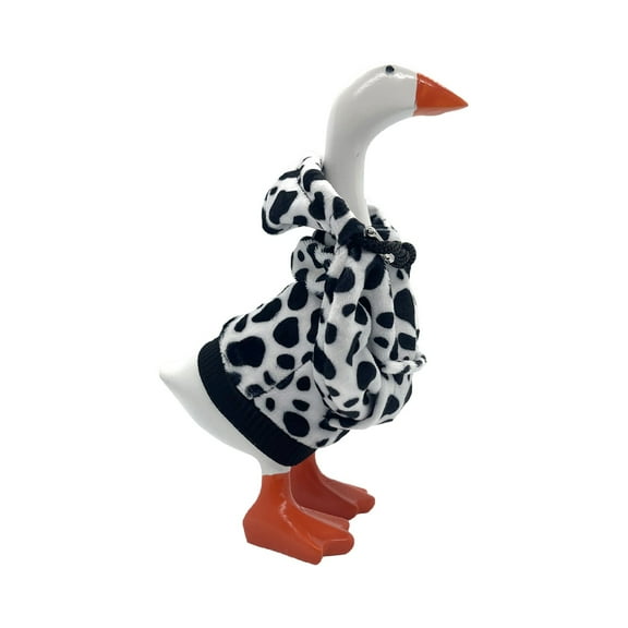 ZZERHUOO 7 Inch Desk Goose Outfits Hoodies Tabletop Goose Mini Porch Goose Goose Statue Key Holder For Bar Bed Frame Large Garden Statue Xochipilli Statue Sturdy Bed Frame Tall Statue Fall Statues