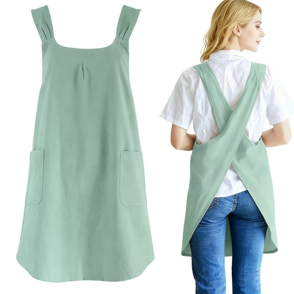 ZZERHUOO Adjustable Bib Apron With Long Coverage For Maximum Kitchen And Comfortable All Day Wear Women Cooking Apron Set Full Bib Apron with Pockets Waitress Aprons with 3 Pockets for Women Dog for