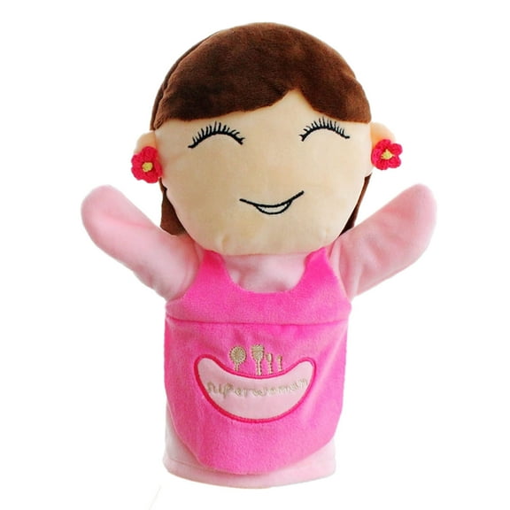 ZZERHUOO Bride Dolls Porcelain 27300 3800w Amp "Interactive Hand Puppet Set 4 Family Character Puppets With Movable Mouths (Dad/Mom/Boy/Girl) Soft Role Play Toys For Kids 9.5" For Preschool &