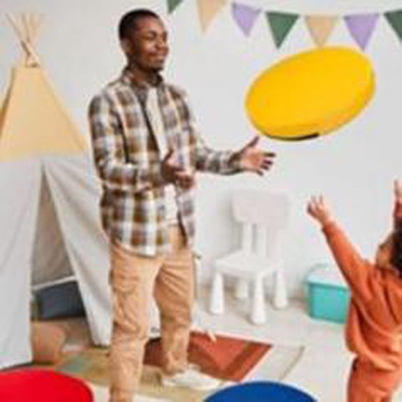 ZZERHUOO Car Booster Seat for Adults Back And Seat Cushion Gel Sear Floor Cushions For Kids 14" Length Flexible Alternative Portable Classroom Seating With Handles Easy To Clean Thick Soft Foam Comfy