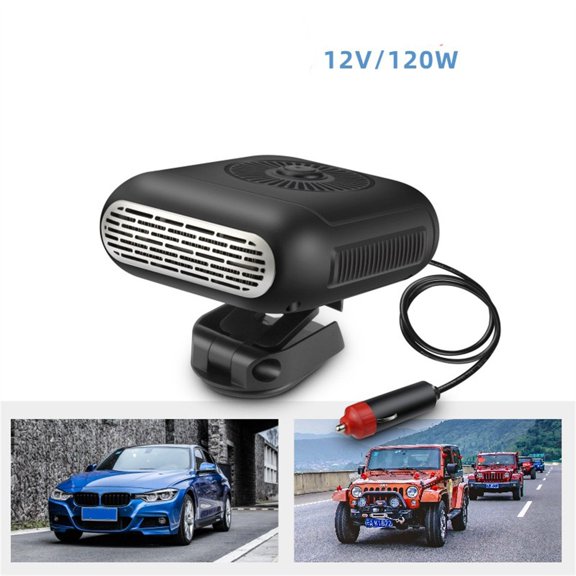 ZZERHUOO Car Heater 12V/24V Auto Electronic Heater Fan Fast Heating Defrost 4 In 1 Heating&Function Car Heater Plug 60s Fast Heating Low Noise