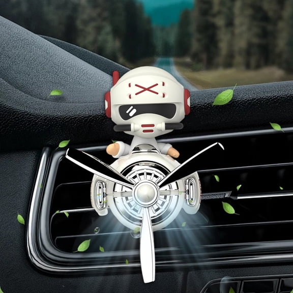ZZERHUOO Cartoon Bear Car Fragrance Decorative Air For Car Interior Car Diffuser Personalised Vent Clips With Rotating Propeller Ideal For Travel And Commuting Car Vent Clip Air Cute Mint Air Car