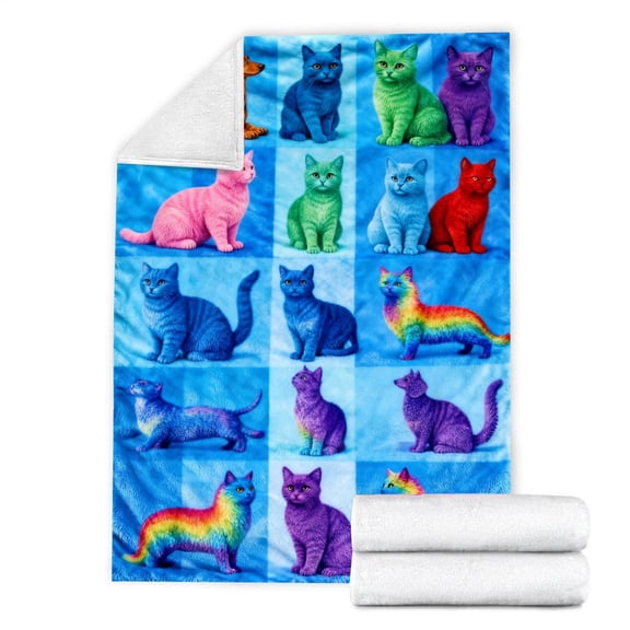 ZZERHUOO Cozy And Adorable Cat Themed Soft Flannel Throw Blanket For Couch Bedroom Sofa Throws for Couches Extra Large Leather Throw Blanket Soft Fall Blanket Size Warm Blanket 10 Ft by 10 Ft Blanket