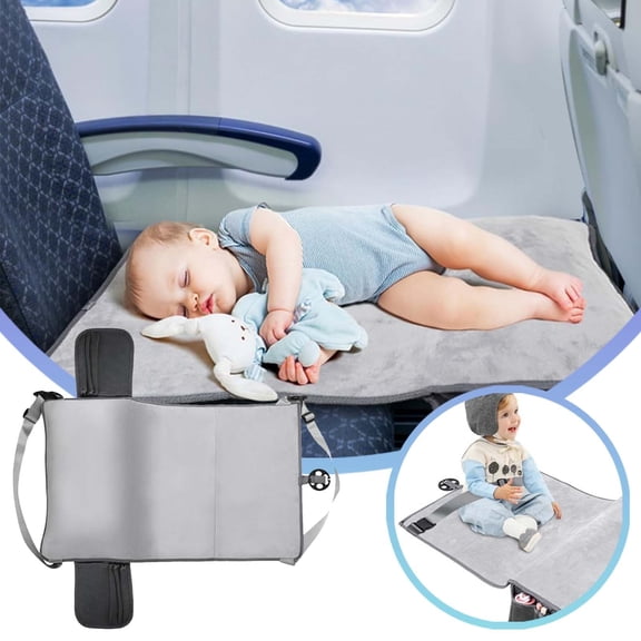 ZZERHUOO Cushions to Pressure Travel Airplane Bed Aircraft Expansion Travel Inflatable Rest Portable Bed Gray