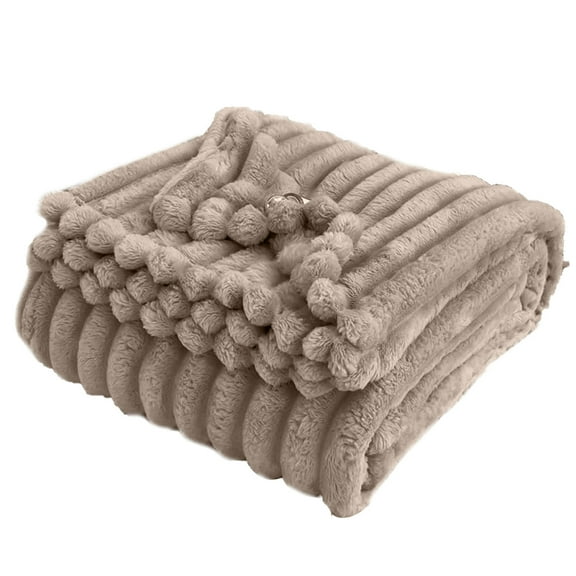 ZZERHUOO Fuzzy Soft Blanket Daybed Blanket Footed Throw Blanket Thickened Rabbit Plu Sh Nap Blanket Bunny Blanket For Adults Soft Warm Fuzzy Throw Blanket For Bed Sofa Travel And Off Ice
