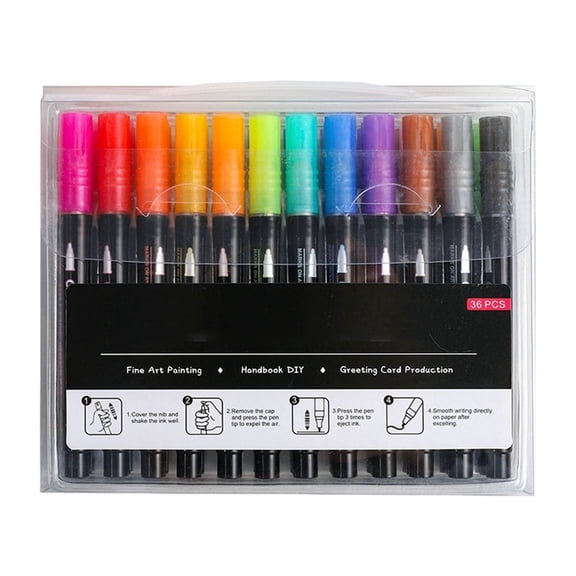 ZZERHUOO Gel Pens Stuff for Bedroom Scouring Stick Double Line Marker Pen For Art Drawing Illustration Journaling Scrapbooking Calligraphy Highlighting Metallic Glitter Effect Writing Supplies(1ml)