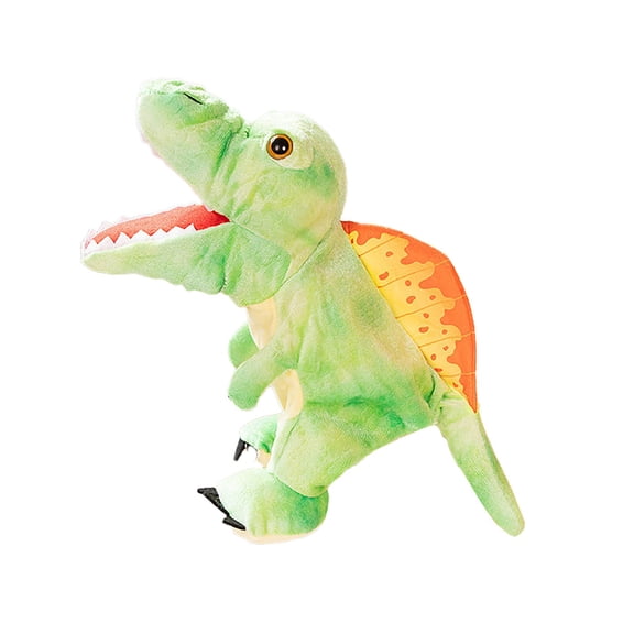 ZZERHUOO Glitter Dolls 136000 Wooded Dolls Interactive Dinosaur Hand Puppet For Kids Realistic Dino With Movable Mouth Educational Role Play Animal For Imaginative And Learning Activities