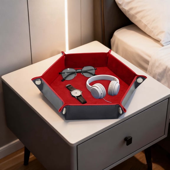 ZZERHUOO Hexagon Dice Tray With Foldable Storage For Tabletop Gaming And Role Playing Games Portable Dice Rolling Mat Foldable Tray Jewelry Plate Ceramics Tray Storage Decoration Silicone Mat for