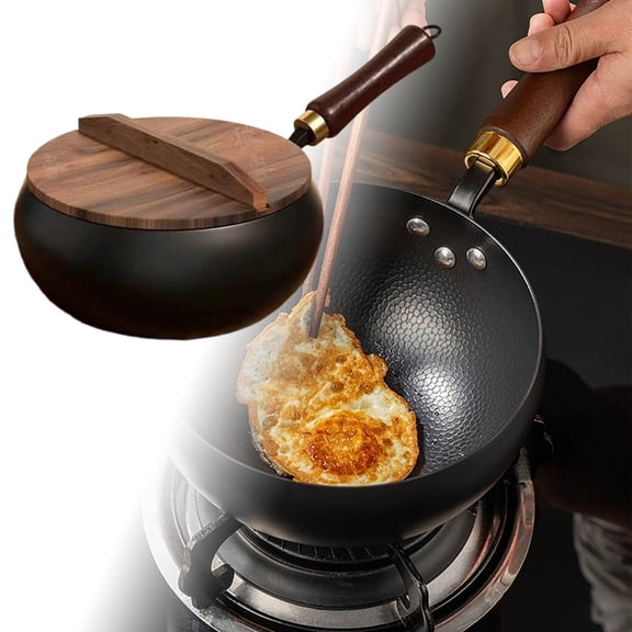 ZZERHUOO Japanese Cooking Japanese Hand Non Stick Pan With Lid Without Coating And For Cooker Stir Fry Pans (Glass Lid 11in/28cm) Cooking Utensils Set Stainless Steel Cooking Utensils Set Stainless