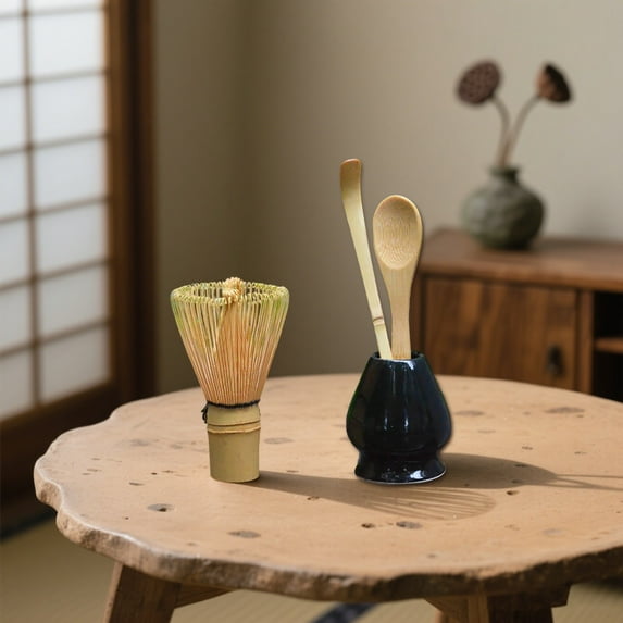 ZZERHUOO 2 in 1 Mini Mixer Kitchen Timer Workout Mixer Japanese Matcha Whisk Chasen For Traditional Whisking