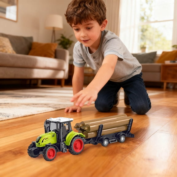 ZZERHUOO Kids Tractor With Flarebox Wagon Push And Slide Tractor For Kids Toddler Ages 3 And Up Dolls for 2 Years Old Girl Game 2 Years Wooden Cart Balloon Fart Baby Jump Children's Playpen Rattle