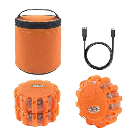 ZZERHUOO LED Emergency Warning Light For Vehicles Base Traffic Hazard Strobe Light Portable Rechargeable Car Accessories