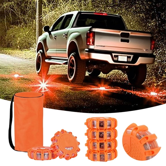 ZZERHUOO LED Emergency Warning Light For Vehicles Base Traffic Hazard Strobe Light With Strong Hold For Trucks Cars Construction Roadside Emergency