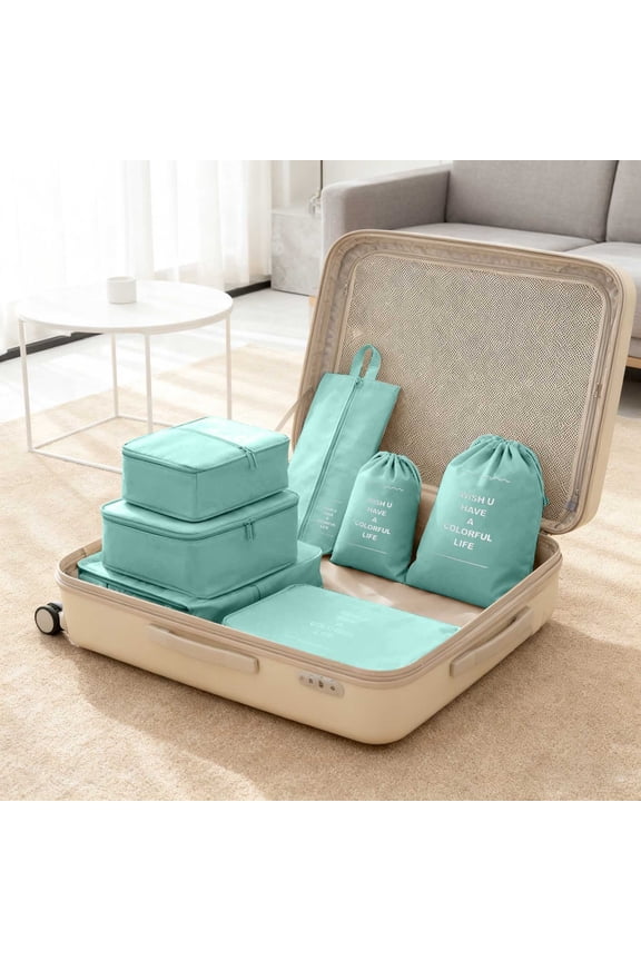 Packing Cubes For Travel 10Pcs Travel Cubes Set Foldable Suitcase Organizer Lightweight Luggage Storage Bag Storage Bags Small Sign Storage Container College Dorm Drawers Organized Storage