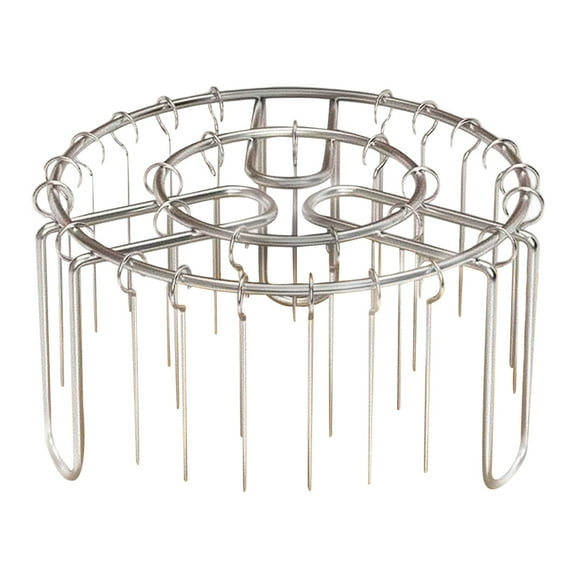 Barbecue Grill Skewer Stand - Vertical Air Fryer Rack for Meat Kabobs Stainless Steel Spit Holder Barbecue Cooking Accessory for Kitchen Use