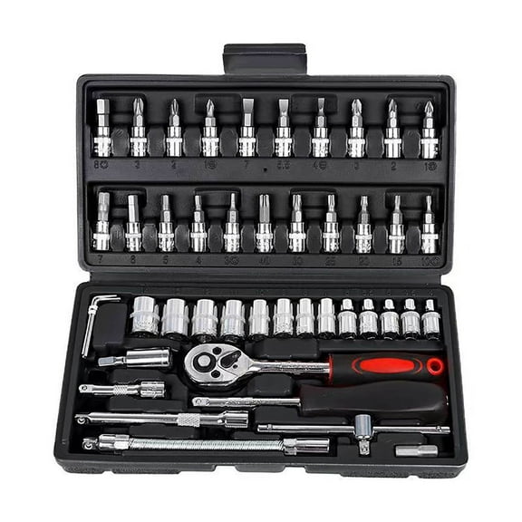 ZZERHUOO Socket Set Automotive Tools Mechanics Kit With Durable Storage For Car And DIY Projects