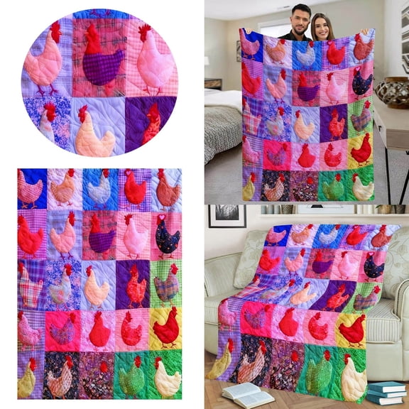 ZZERHUOO Soft And Cute Chicken Design Blanket Cozy Throw For Kids Adults Home Stone And Beam Blanket Leather Throw Blanket 1 Direction Blanket Organic Throw Blankets Blankets Full Size Soft Winter
