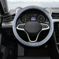 thumbnail image 1 of ZZERHUOO Steering Wheel Cover Steering Wheel Cover Winter Warm Steering Wheel Protective Cover With Cat Ears Are 39 Cm /15.3 Inches In Size Button Cover 18 in Wheel Cover Semi Valley Comfort Wheel, 1 of 2