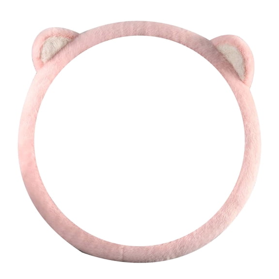 ZZERHUOO Steering Wheel Cover Steering Wheel Cover Winter Warm Steering Wheel Protective Cover With Cat Ears Are 39 Cm /15.3 Inches In Size Limo Cover Furry Wheel Covers Full Set Mods for Cars E90
