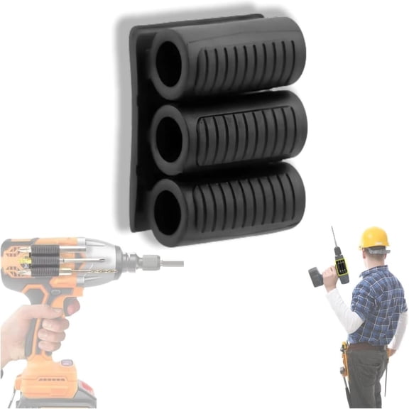 ZZERHUOO Universal Fit Drill Bit Holders For Drivers And Drills Drill Bit Sleeve Organizer Strong Attach To Drivers Hold Drill Tips On Side Of Power Drill Car Fix Dent Car Fix A Flat Car Fix Car Fix