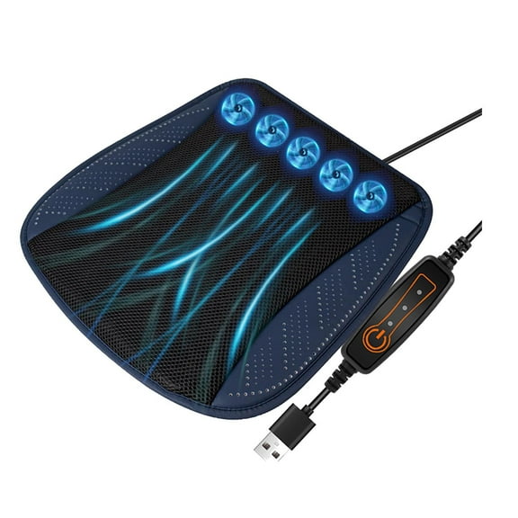 ZZERHUOO Universal Ventilated Seat Cushion With USB Powered Fan For Enhanced Airflow And Comfort On Long Drives Back Support for Chairs Seat Gel Pad 18 X 18 Outdoor Seat Cushions to Sit on Driving