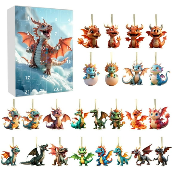 ZZERHUOO Visual Schedule Board for Kids Shower Timers That Shut off Water Visual Timer 2D Interesting Ornaments Countdown Calendar Set Cute Acrylic Collectible Meaningful Decoration (24pcs)