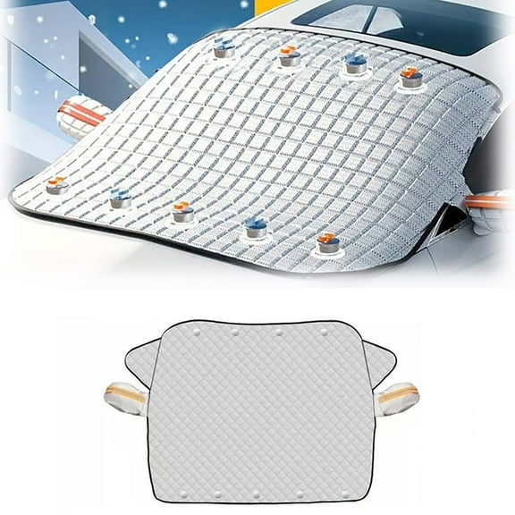 ZZERHUOO Windshield Cover Sun Shade Winter Rain Ice Frost Guard Protector Durable Design For Winter Weather & Summer Sunshade Bumper Tape Protector Car Bumper Holder Band Car Bumper Guard Protector