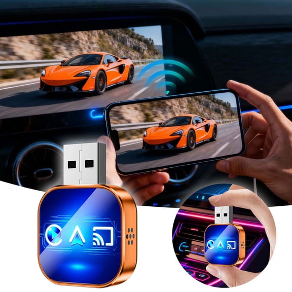 ZZERHUOO Wireless Link Adapter For Audio Upgrade Auto Multimedia Receiver With Band WiFi And Advanced 5.0 Technology For Fast Stable Connection Mini Design Audio Receivers with tooth Car Audio