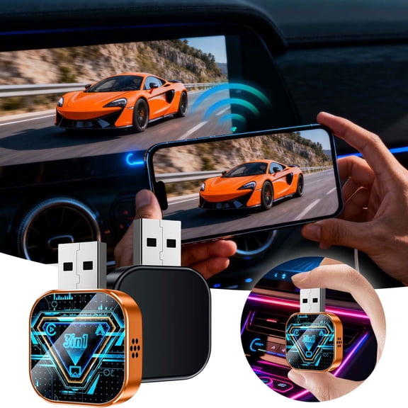 ZZERHUOO Wireless Link Adapter For Audio Upgrade Auto Multimedia Receiver With Band WiFi And Advanced 5.0 Technology For Fast Stable Connection Mini Design