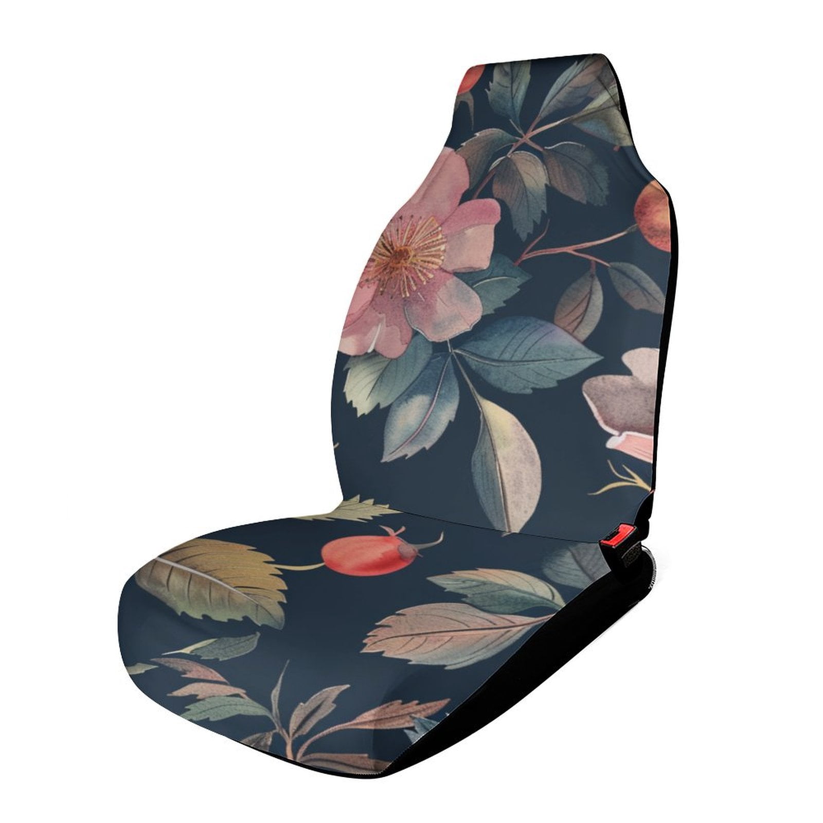 ZZHJH Watercolor Flower And Berries 4 Automotive Seat Covers with