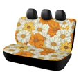 ZZHJH Wedding Flowers2 Back Bench Seat Cover with Elastic Band, Sweat