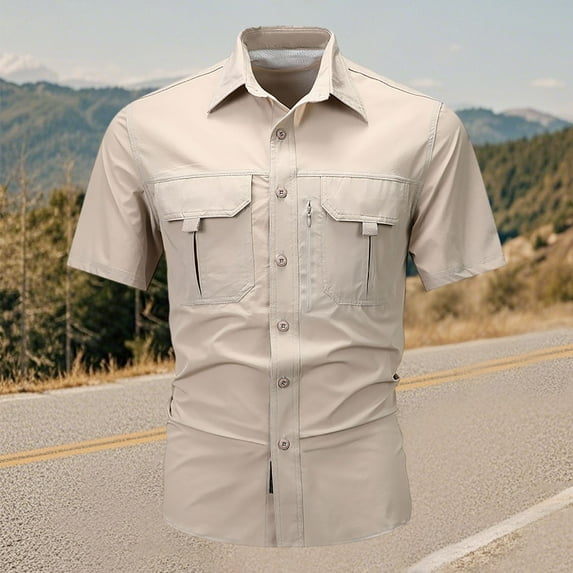 ZZHZGZ 4Th of July Men Oversized T Shirt Men's Summer Solid Colour Outdoor Casual Style with Pocket Thin Short Sleeve Shirt 4Th of July Yellow Tshirt M