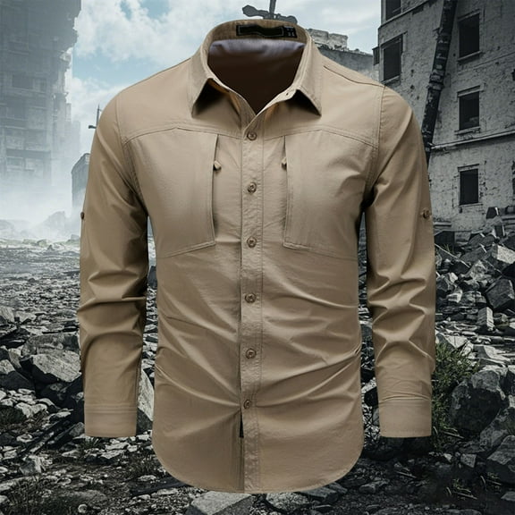 ZZHZGZ 4Th of July Tie Dye Tshirt Men Men's New Spring Long Sleeve Shirt Nylon Stretch Zipper Pocket Back Breathable Shirt Thin Shirt 4Th of July Mens V Neck Shirts M