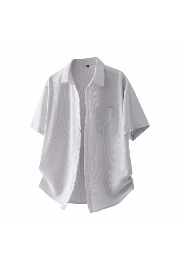 4Th of July T Shirts for Man 2025 Summer Men's Casual Large Sized Loose Thin Short Sleeved Lapel Shirt Late July Tie Dye Shirt for Men L