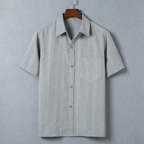 ZZHZGZ 4Th of July Vintage Tees for Men Summer Men's Casual Vintage Lapel Plus Size and Linen Short Sleeved Shirt Fourth of July Black T Shirt Pack M