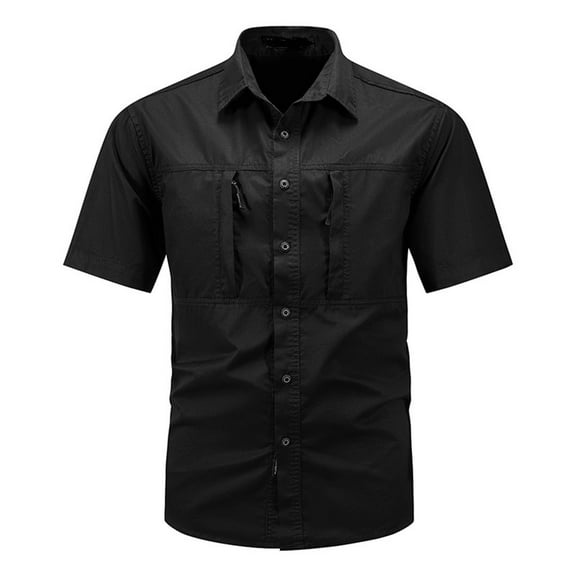 ZZHZGZ Fourth of July Black Tshirt Pack Men's Vintage Fashion Personalityt Solid Color Casual Loose Short Sleeved Shirt Fourth of July Summer Wear for Men M